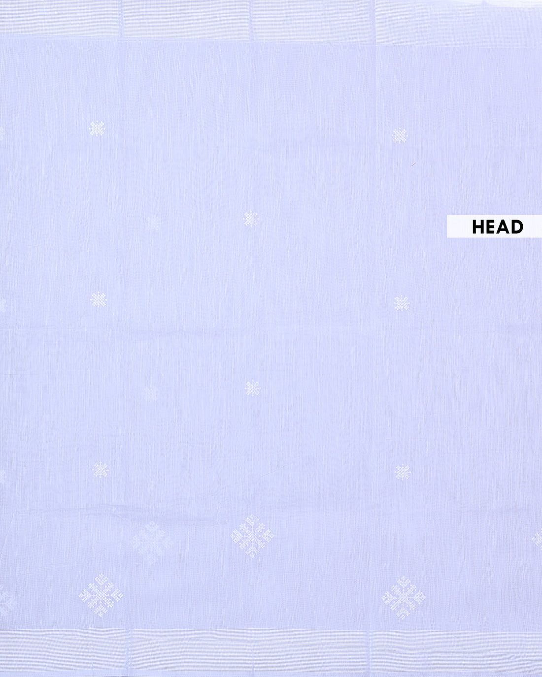 Traditional Linen Cotton Saree with Elegant Buti Motifs and Classic Woven Border - White