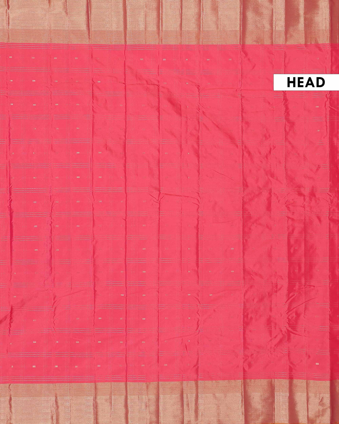 Elegant Soft Silk Saree with Checkered Zari Pattern and Woven Contrast Border - Pink