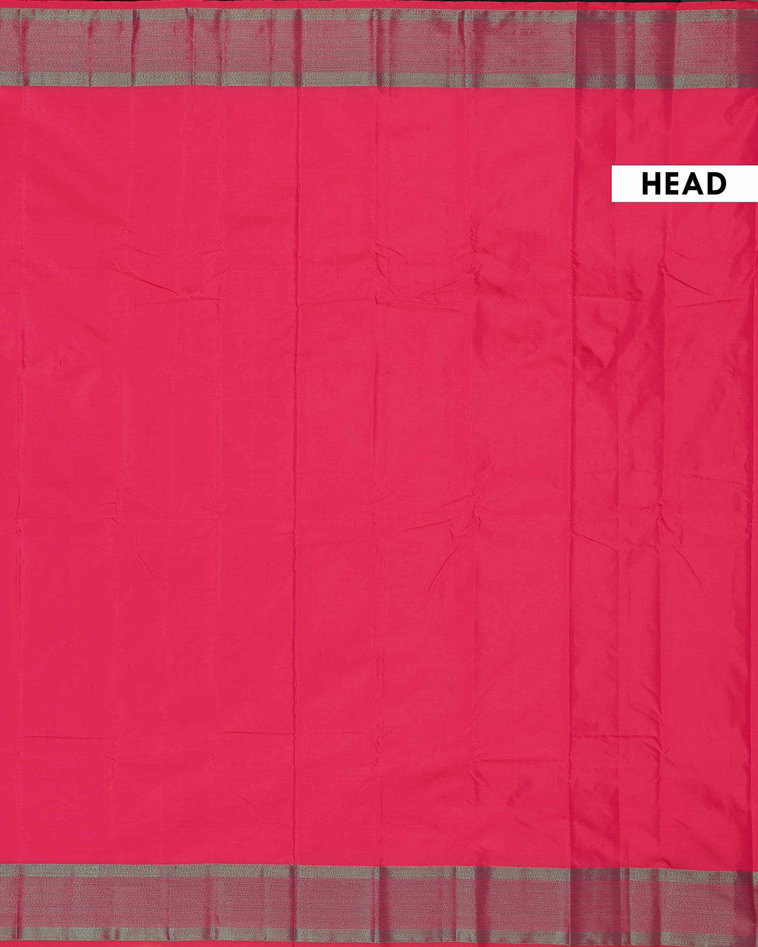 Elegant Soft Silk Saree with Plain Body and Classic Woven Contrast Border - Dark Pink