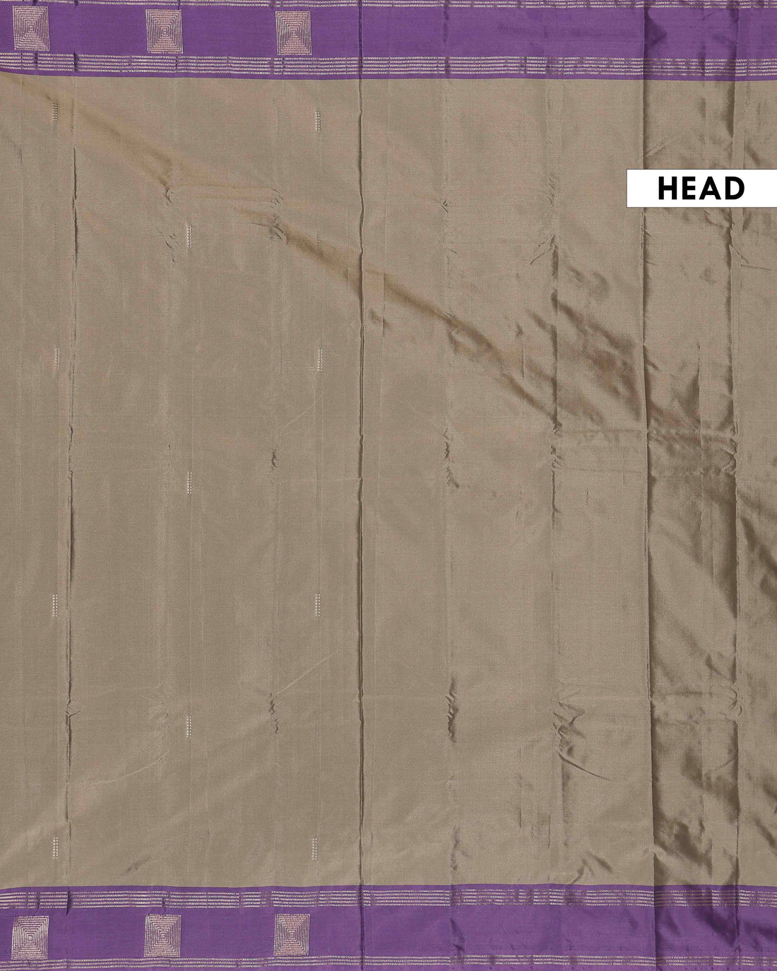 Elegant Semi Soft Silk Saree with Plain Body and Zari Woven Square Motifs with Contrast Border - Olive Green