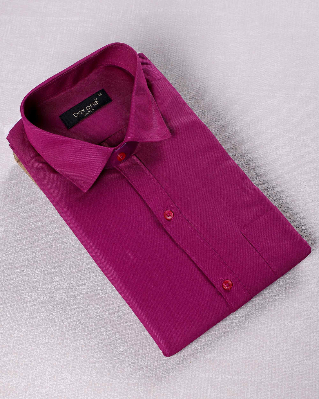Traditional Couple Combo Gift Set with Men’s Shirt & Dhoti Set With Elegant Litchi Silk Saree  - Magenta & Purple