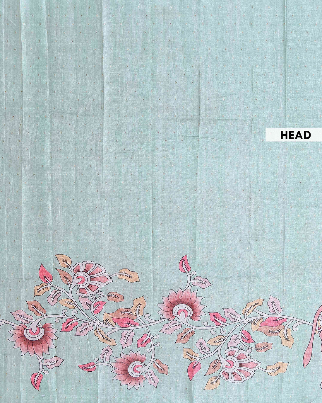 Elegant Semi Tussar Saree with Hand-Painted Elephant and Floral Motifs - Light Green