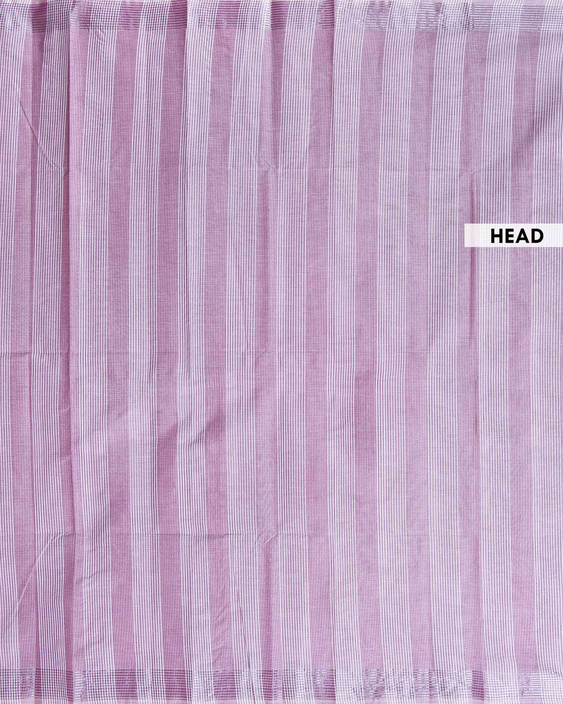 Traditional Handloom Kovai Cotton Saree with Woven Stripes and Zari Border - Purple