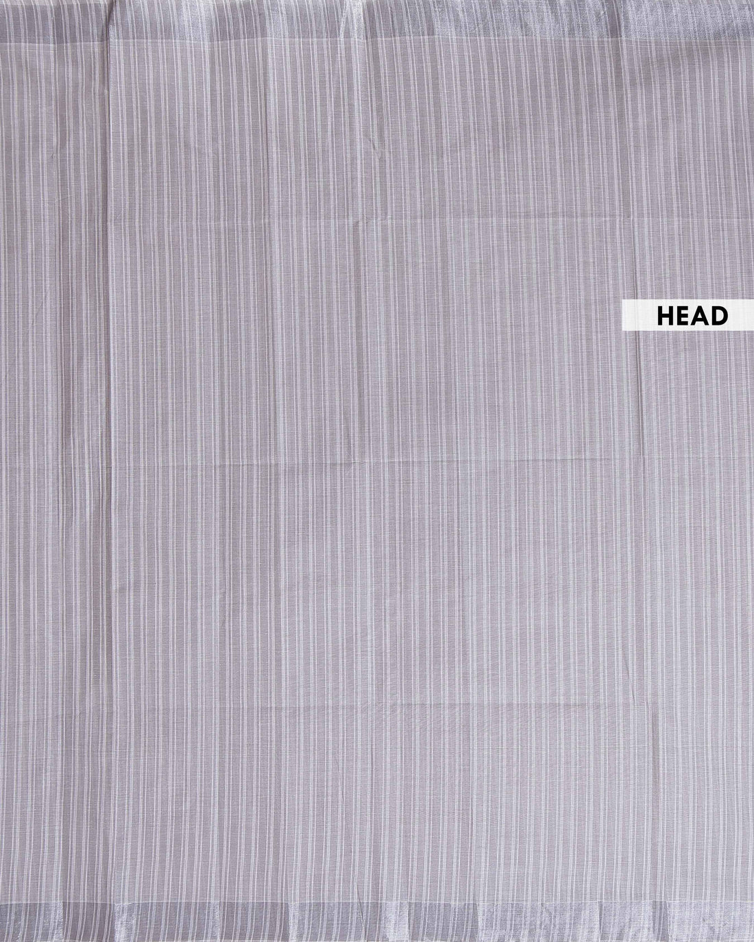 Handloom Kovai Cotton Saree with Subtle Striped Pattern - Light Grey