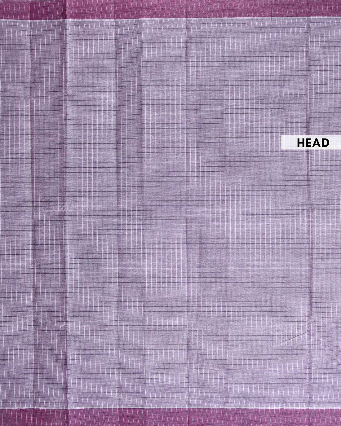 Traditional Kovai Cotton Saree with Woven Checked Pattern and Contrast Border - Purple