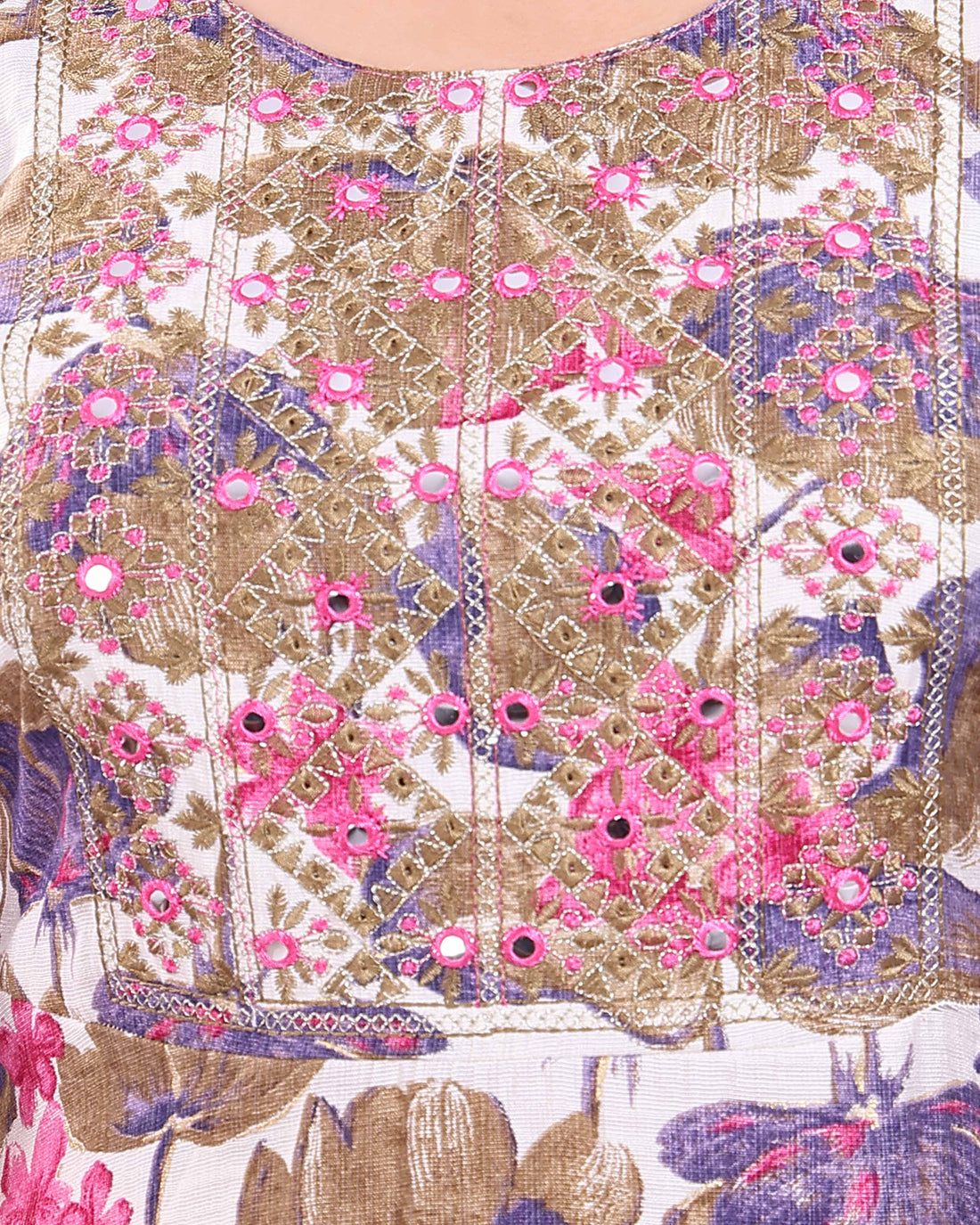 Ethnic Women's Floral Printed Kurta - Multi