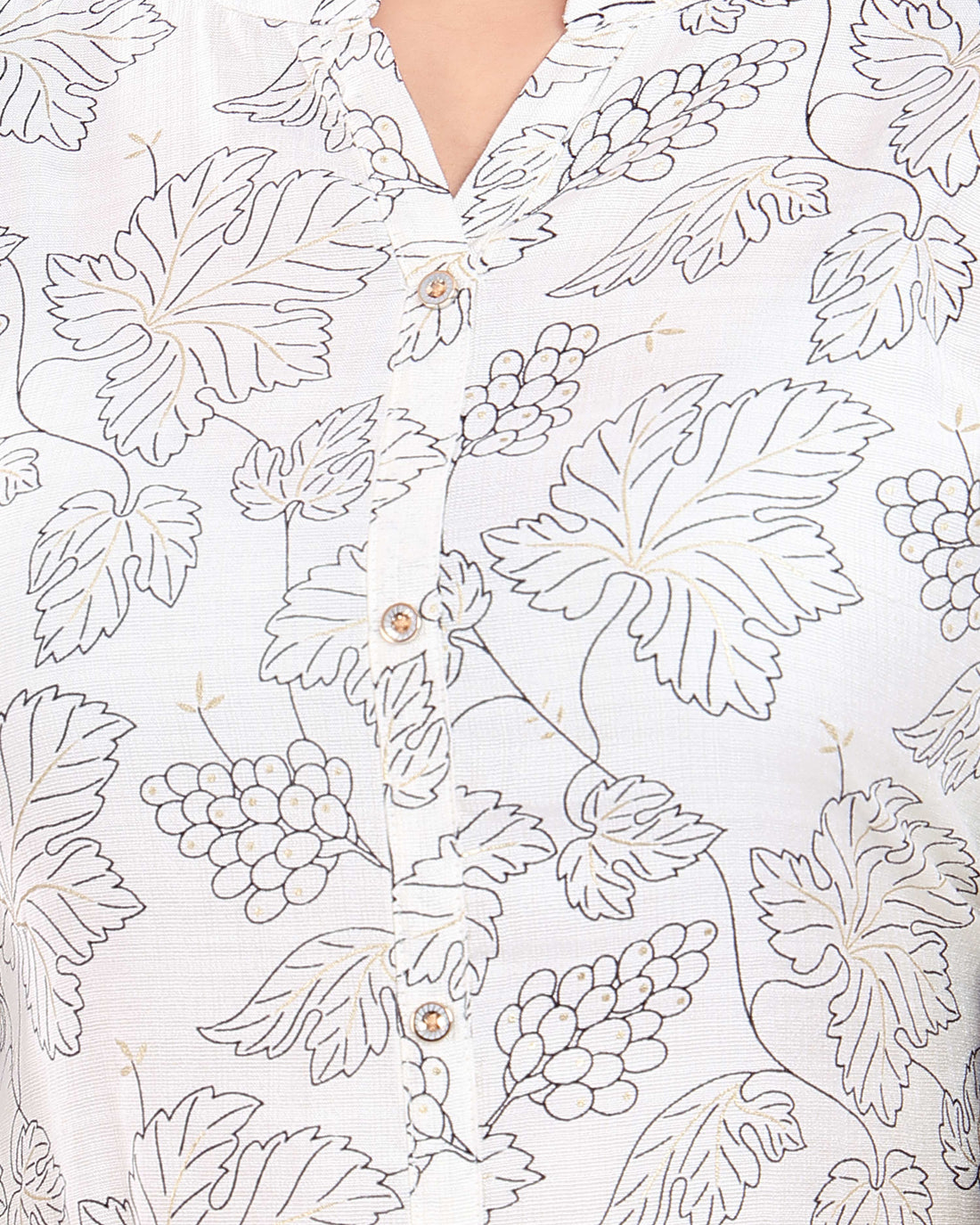 Women's Printed Straight-Fit Kurta - Off White
