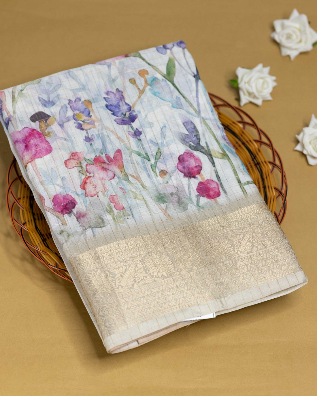 White Color Dola Saree 