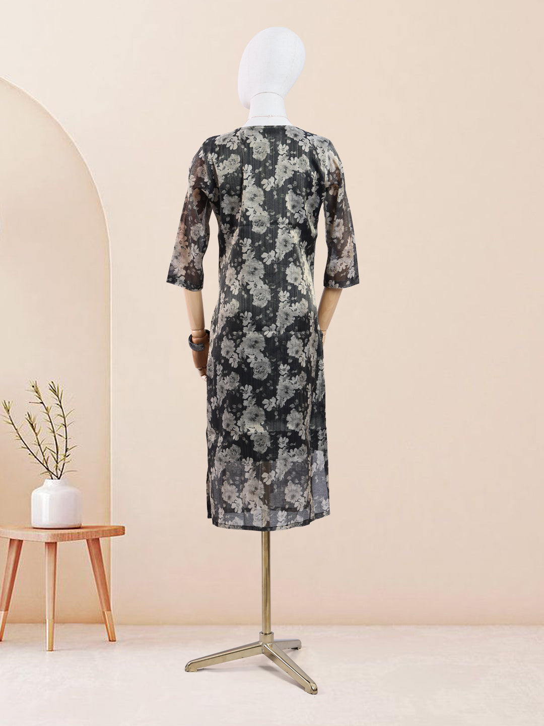 Designer Black Color Printed Women's Kurti