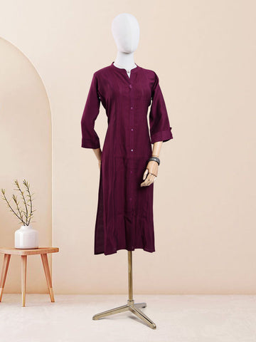 Designer Purple Color Stripes Women's Kurti