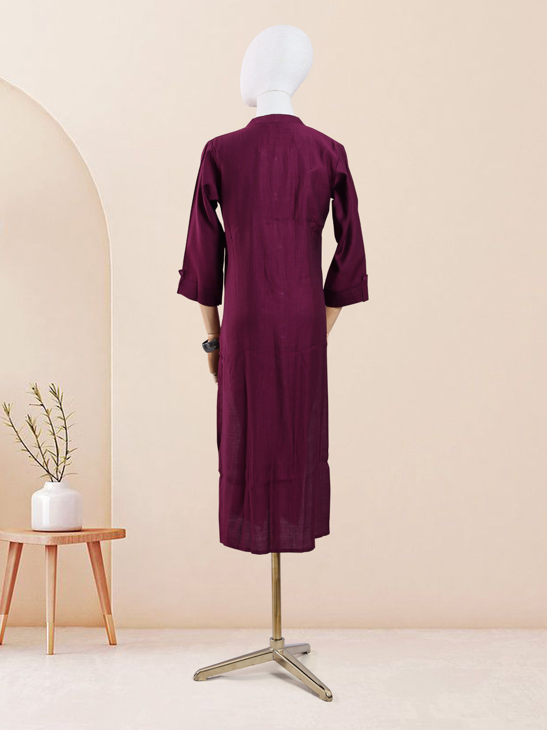 Designer Purple Color Stripes Women's Kurti
