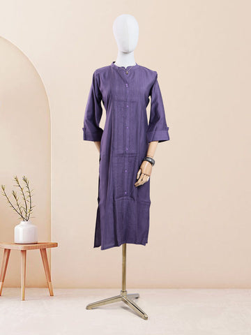 Designer Violet Color Striped Women's Kurti
