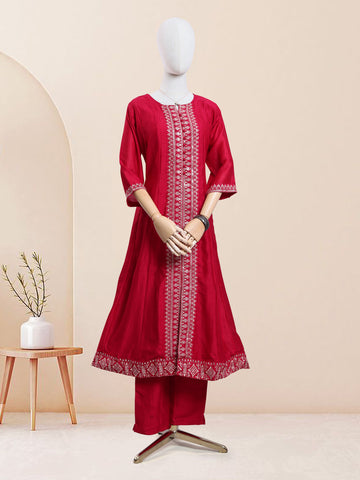 Magenta Colour Readymade Salwar Set