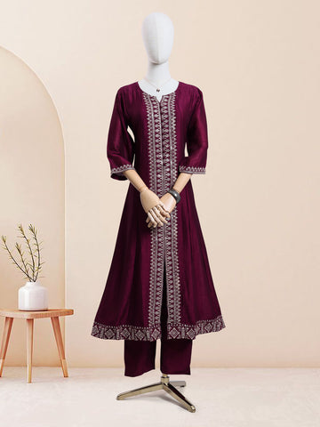 Purple Colour Readymade Salwar Set