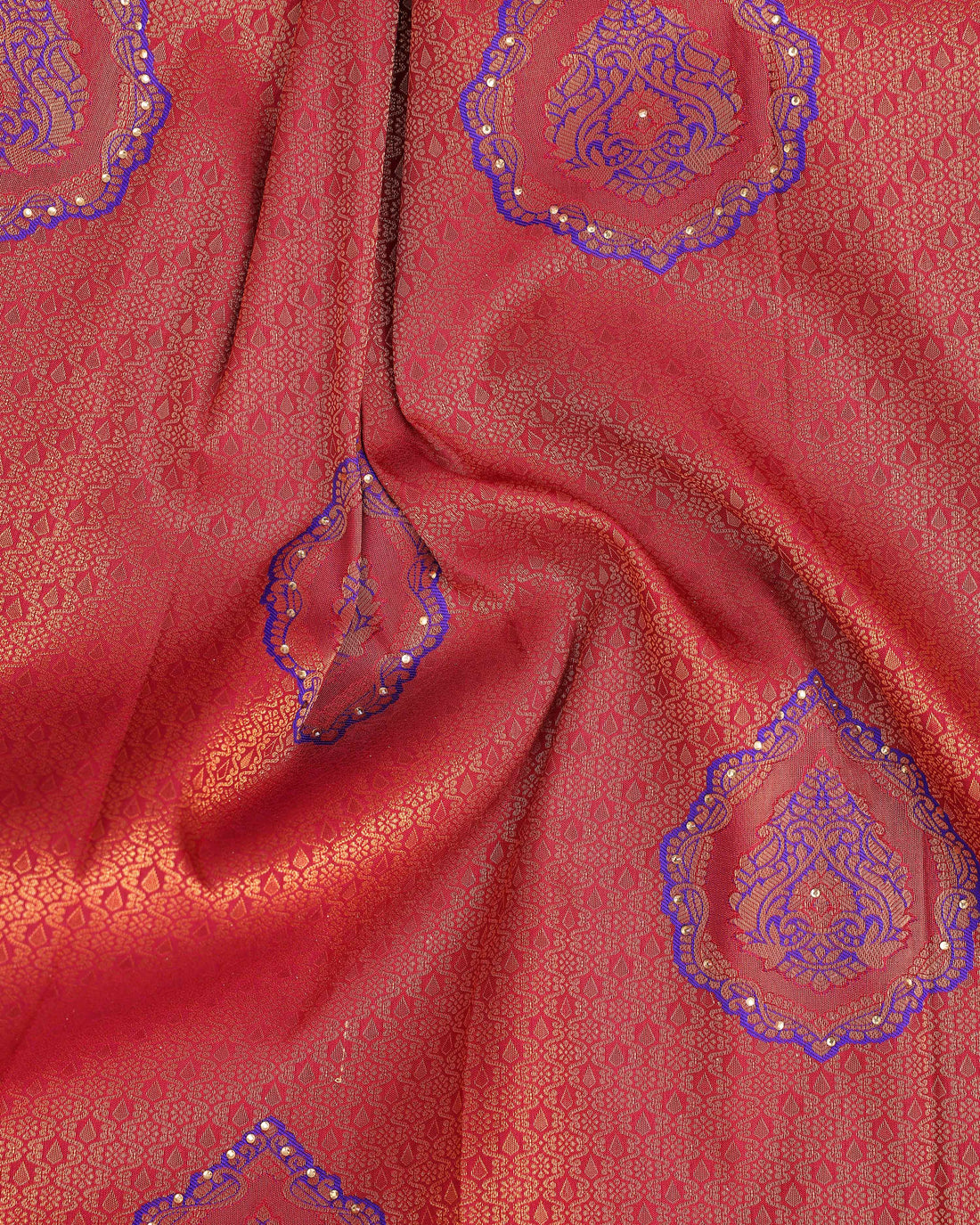 Maroon Colour Copper Zari Aparna Saree