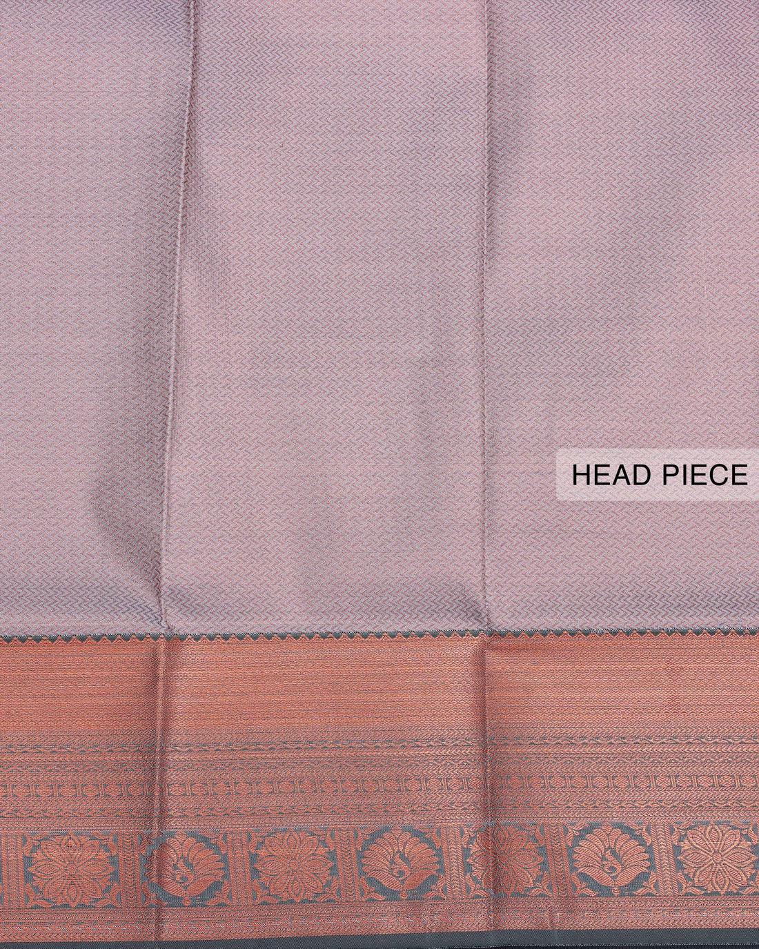 Aparna Saree with Exquisite Copper Zari Border and Traditional Motifs - Grey