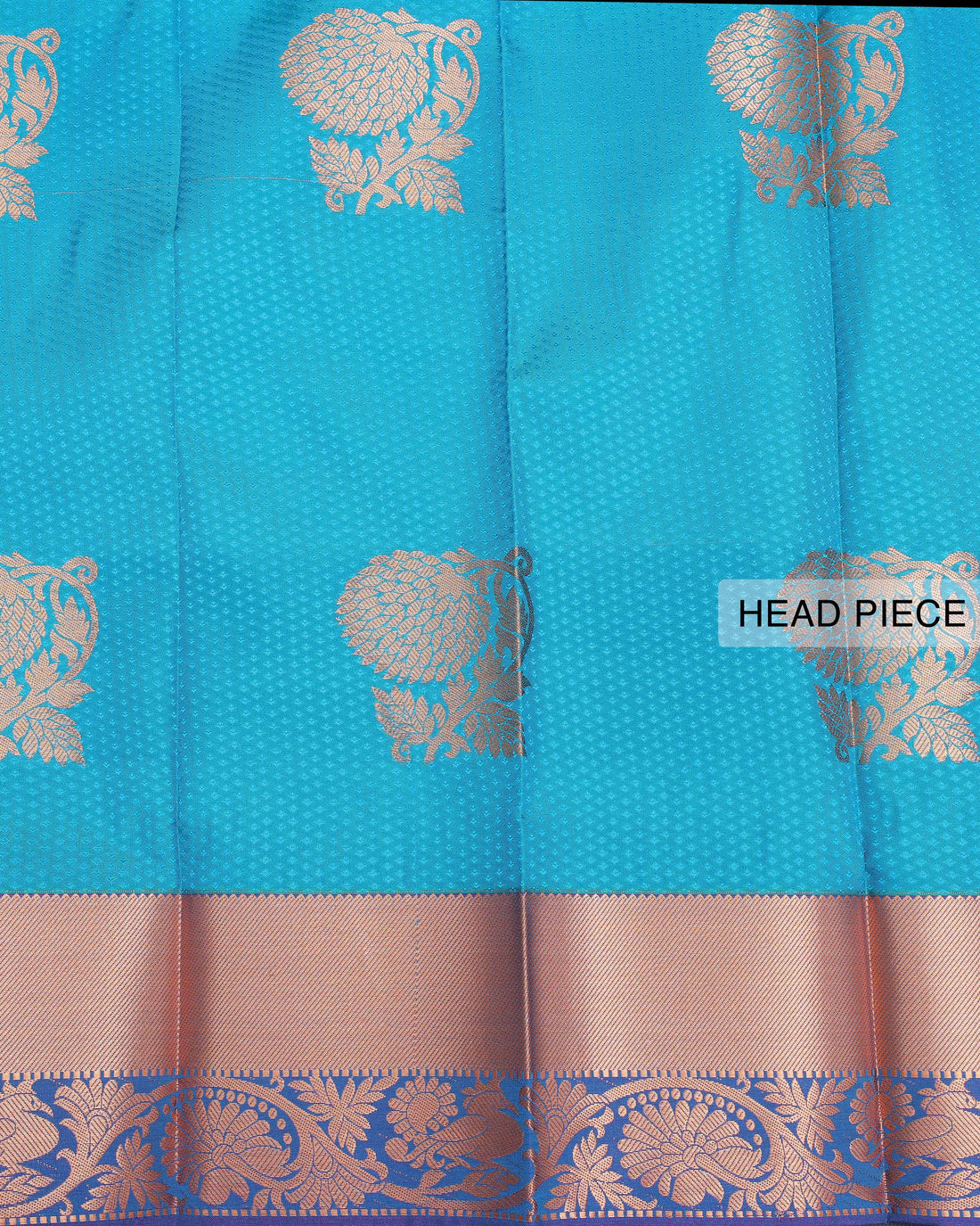 Aqua Blue Colour Copper Zari Aparna Saree