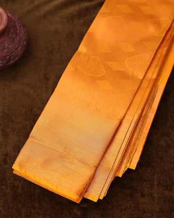 Mustard Colour Copper Zari Aparna Saree