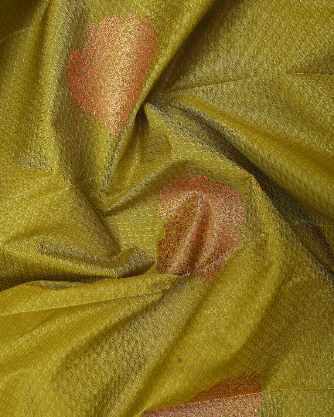 Green Colour Copper Zari Aparna Saree