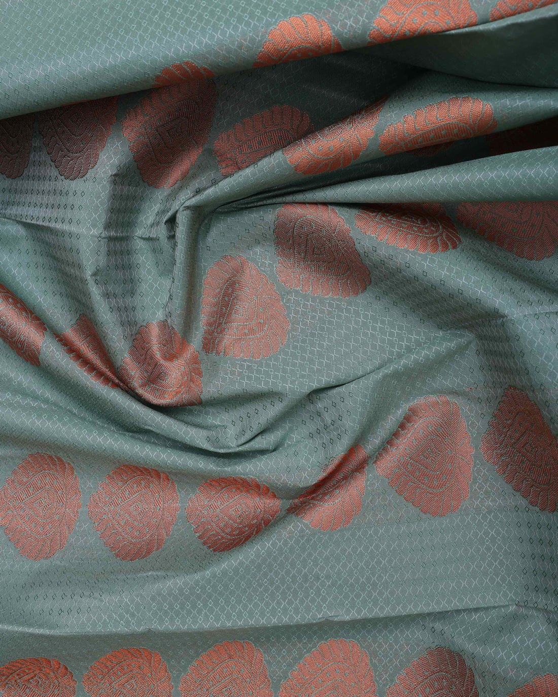 Pale Green Colour Copper Zari Aparna Saree