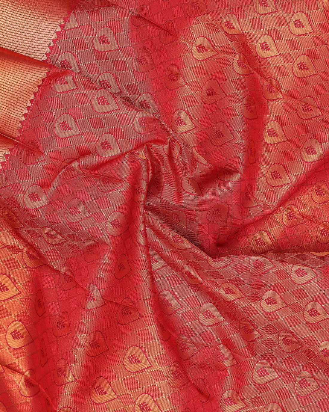 Maroon Colour Copper Zari Aparna Saree