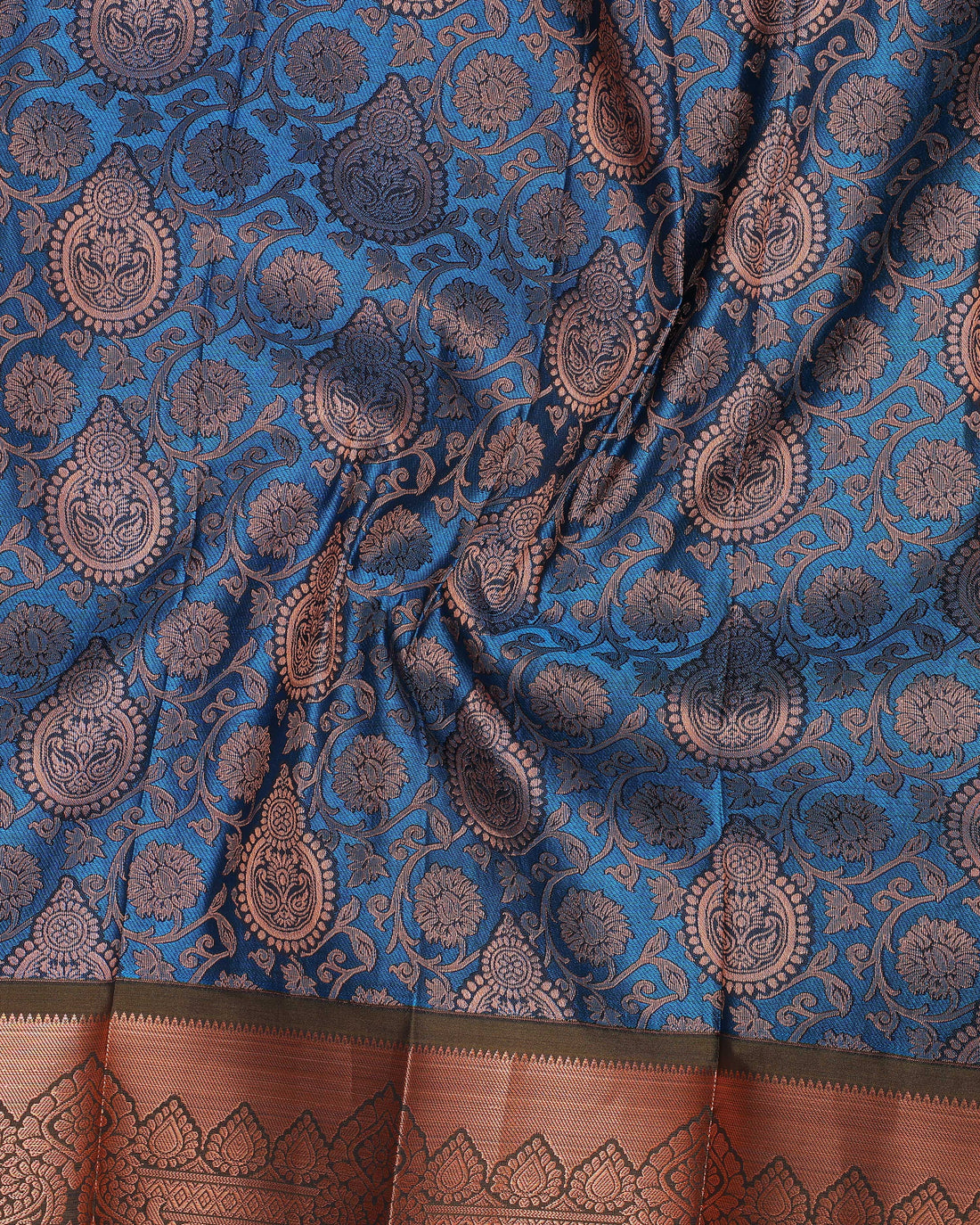 Blue Colour Copper Zari Aparna Saree