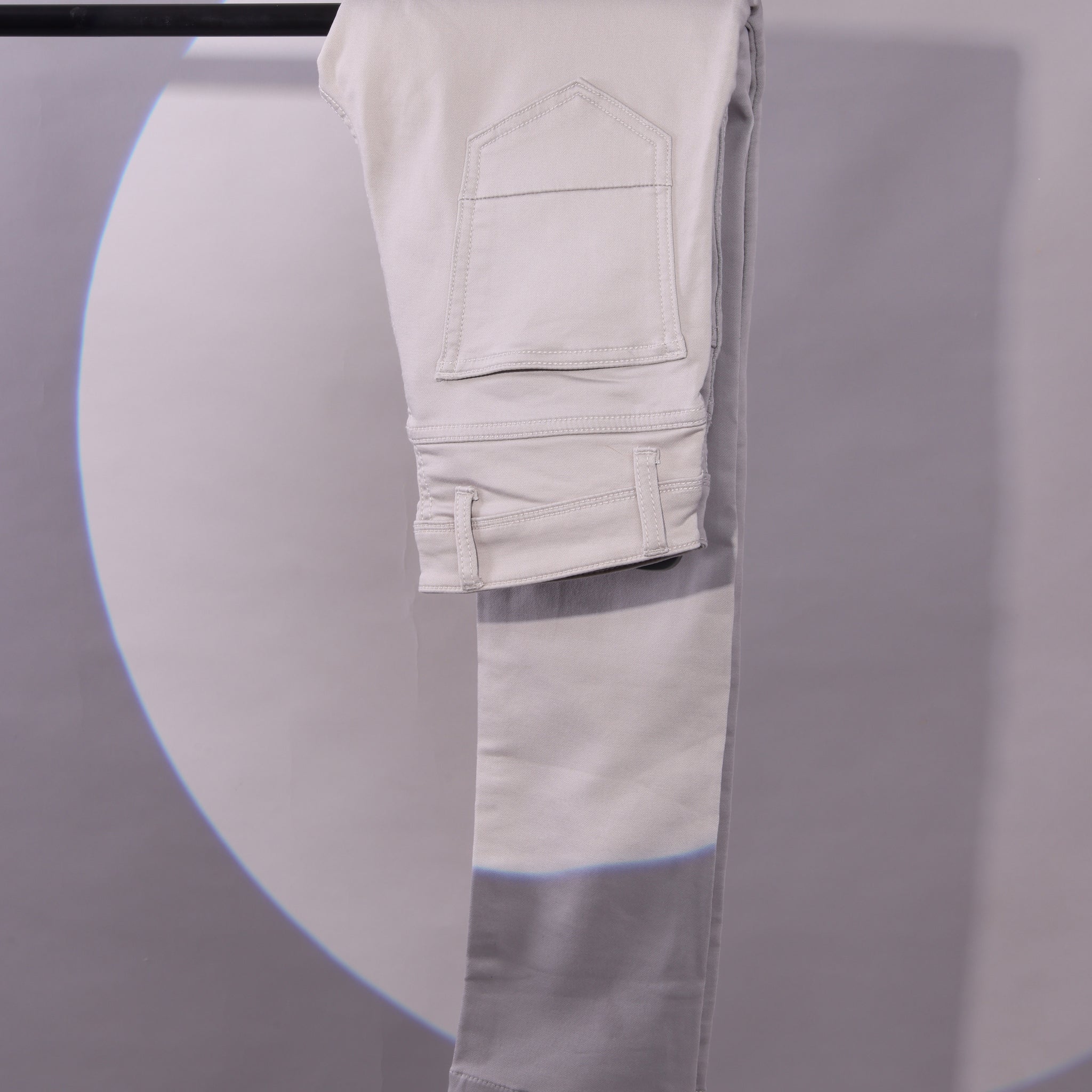 Men's Slim Fit Beige Lycra Jean