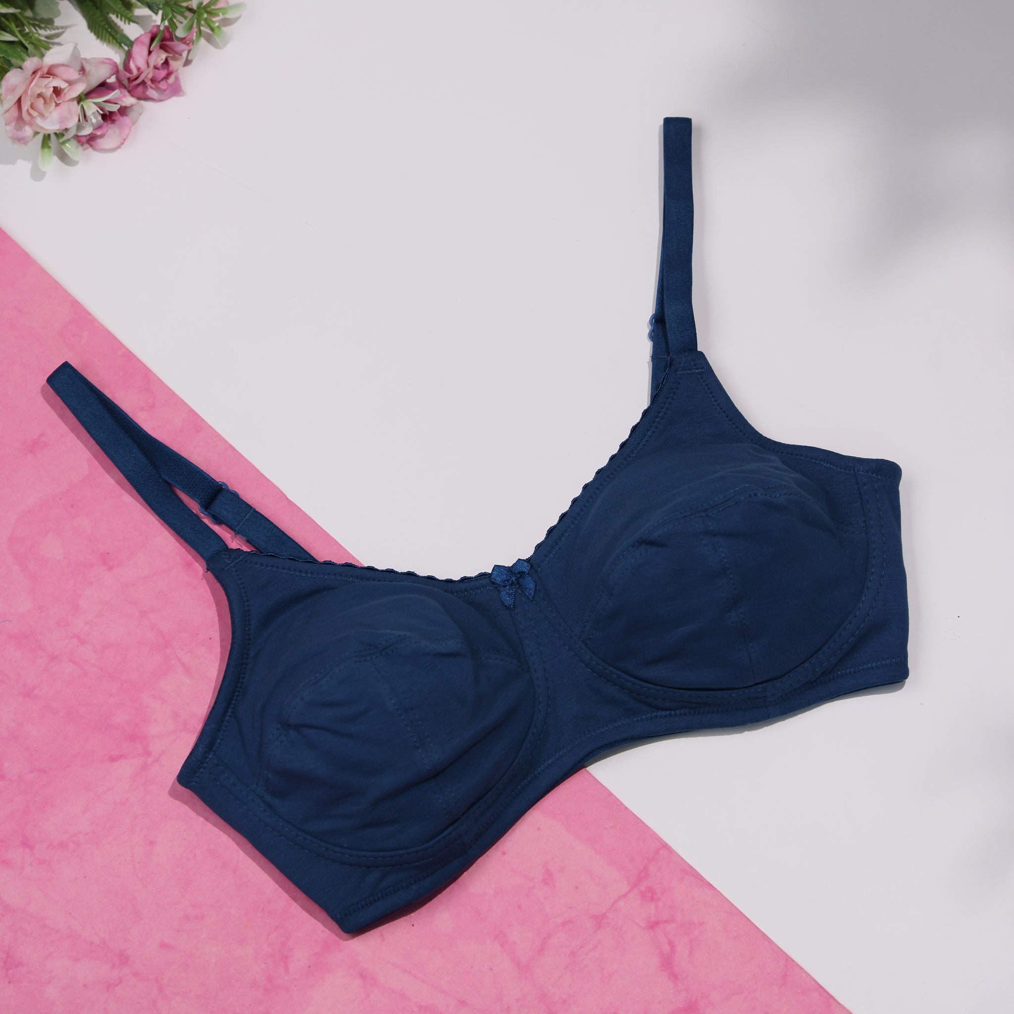 Seamless Non-Wired Everyday Support Bra - Blue