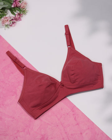 Coral Pink Colour Everyday Bra
