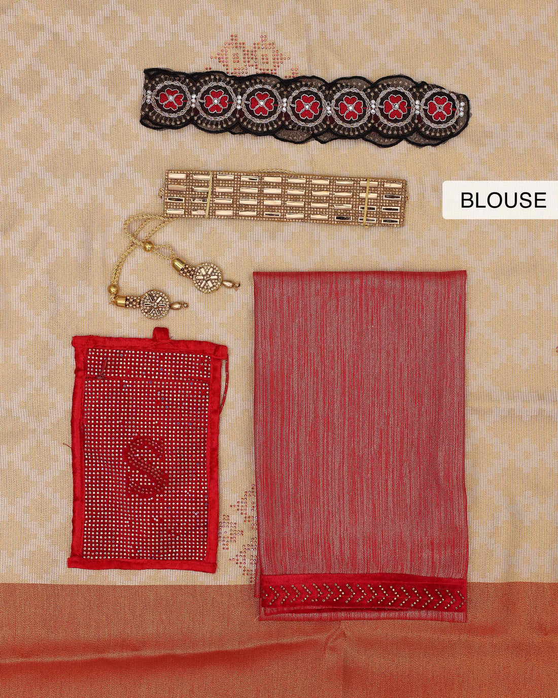 Elegant Fancy Saree with Intricate Weave & Tasseled Pallu - Sandal