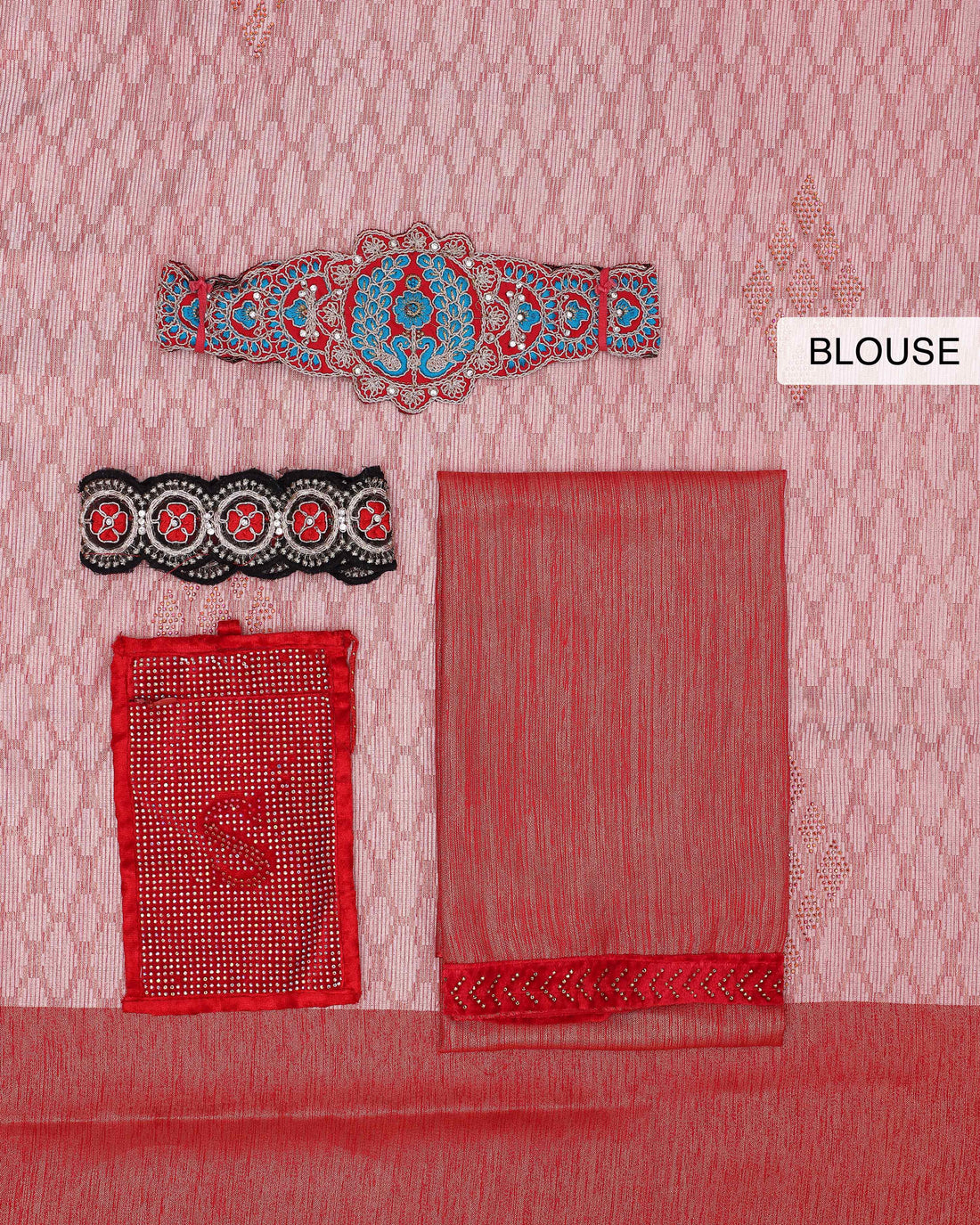 Elegant Fancy Saree with Intricate Weave & Tasseled Pallu - Onion Pink