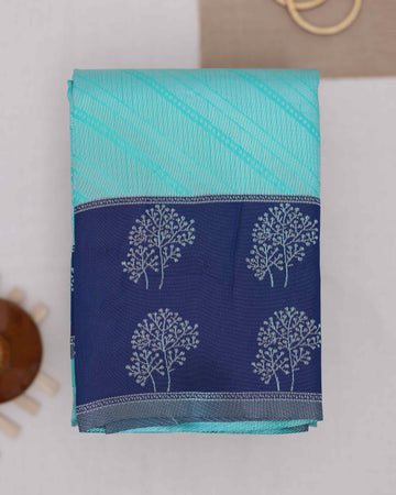 Green color lichi silk saree