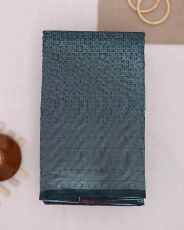 Green color lichi silk saree