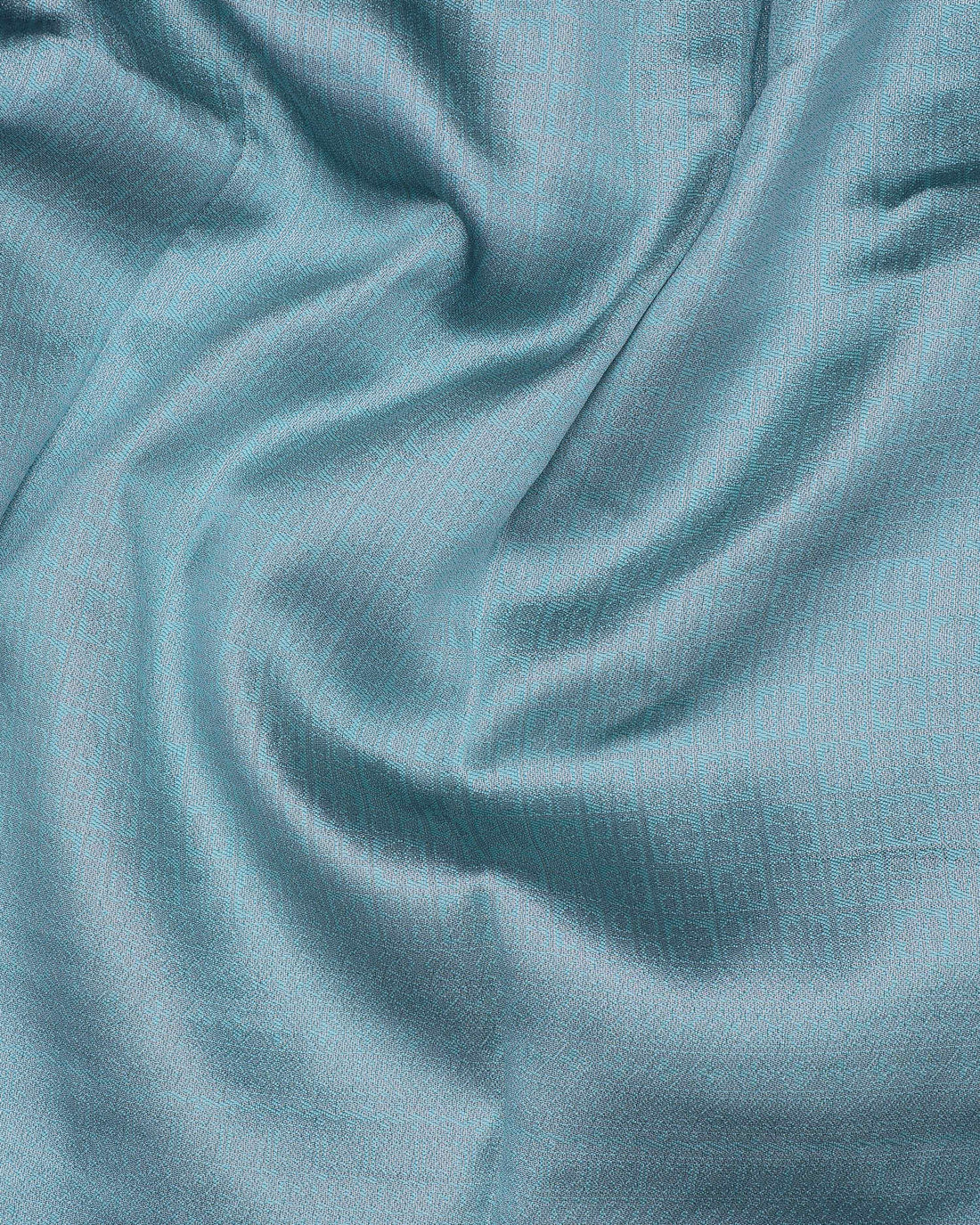 Aqua green color lichi silk saree