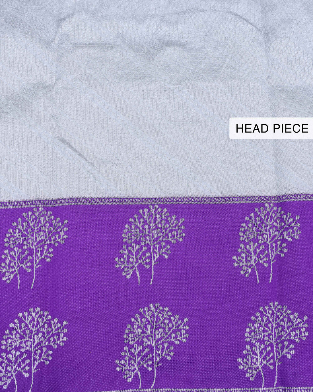 Silver color lichi silk saree