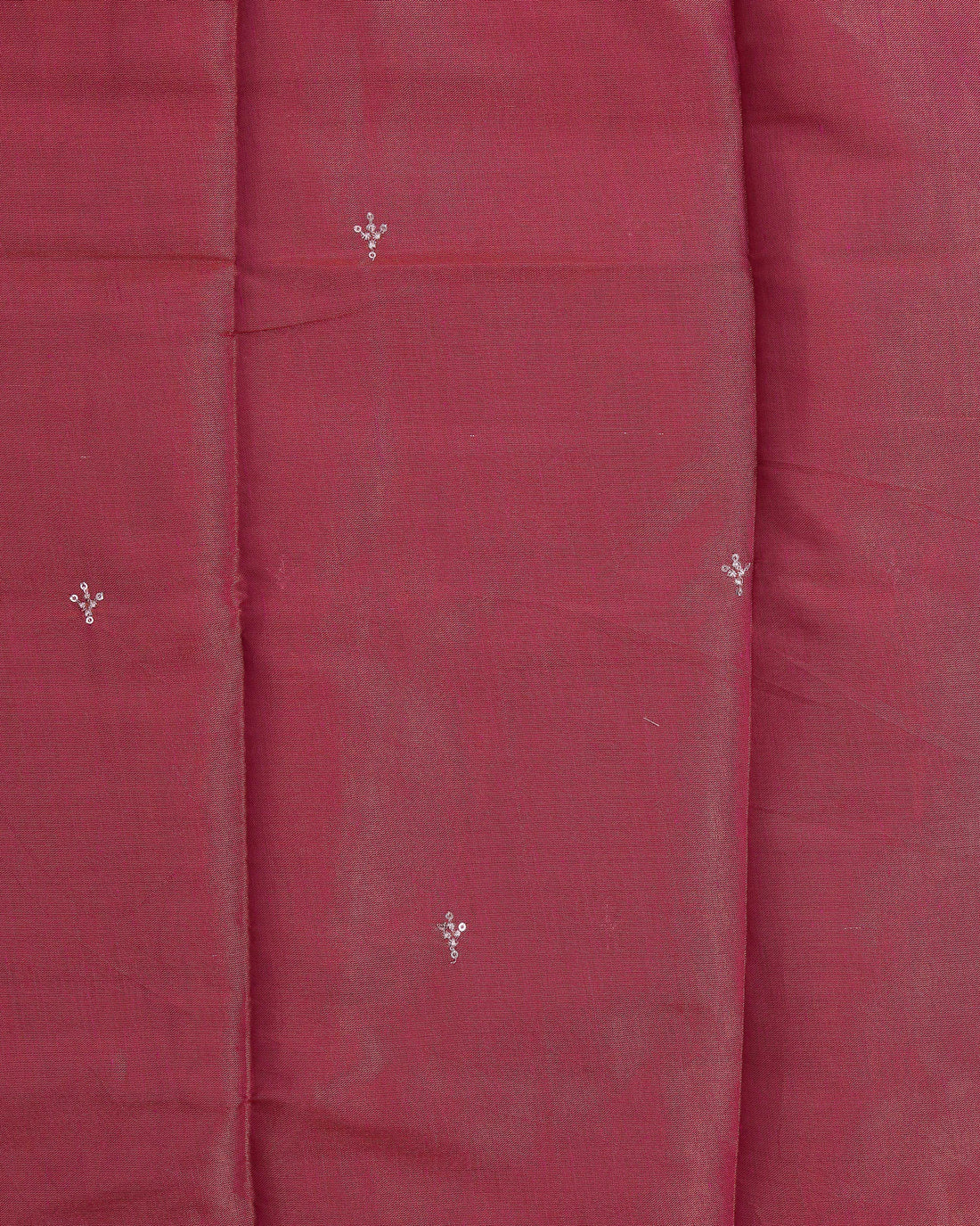 Elegant Unstitched Salwar Material with Floral Embroidery & Sequin Work - Copper