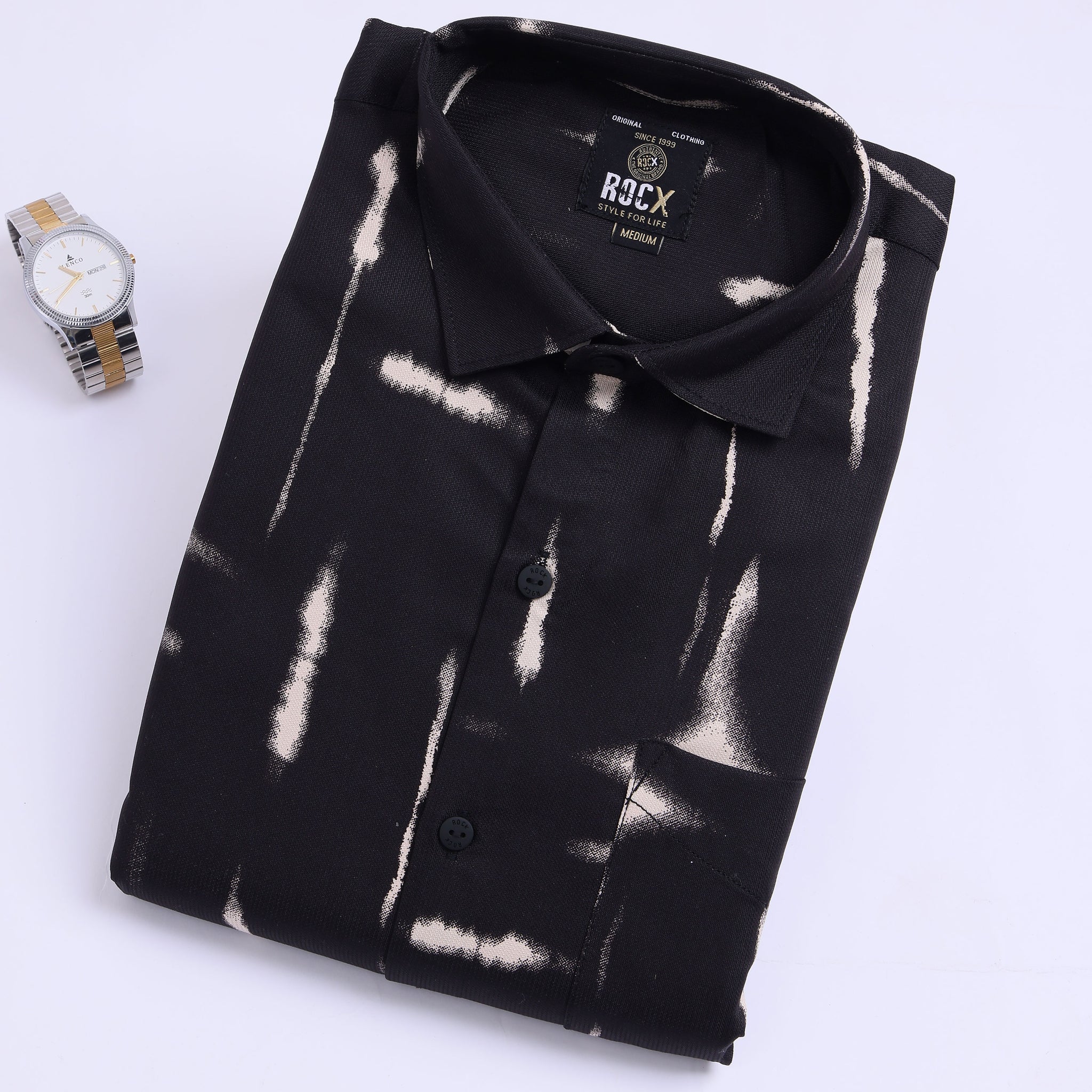 Black colour casual shirt