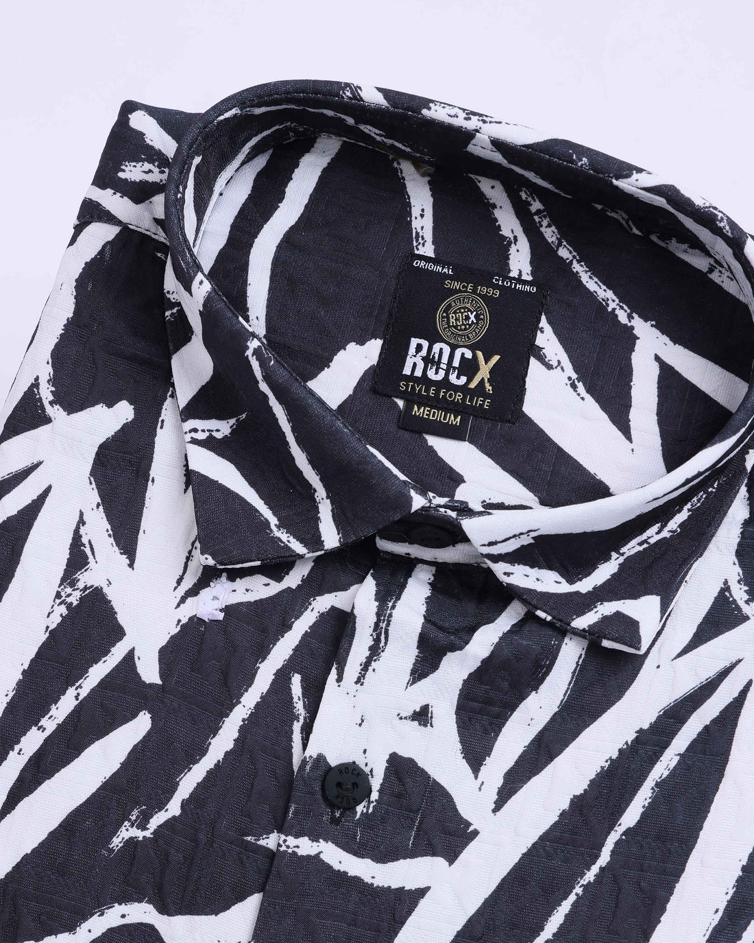 Rocx Men's Abstract Printed Regular Fit Full Sleeve Casual Shirt with Spread Collar - Multi