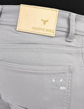 Men Mid Rise Slim Fit Clean Look Stretchable Jeans - Light Grey