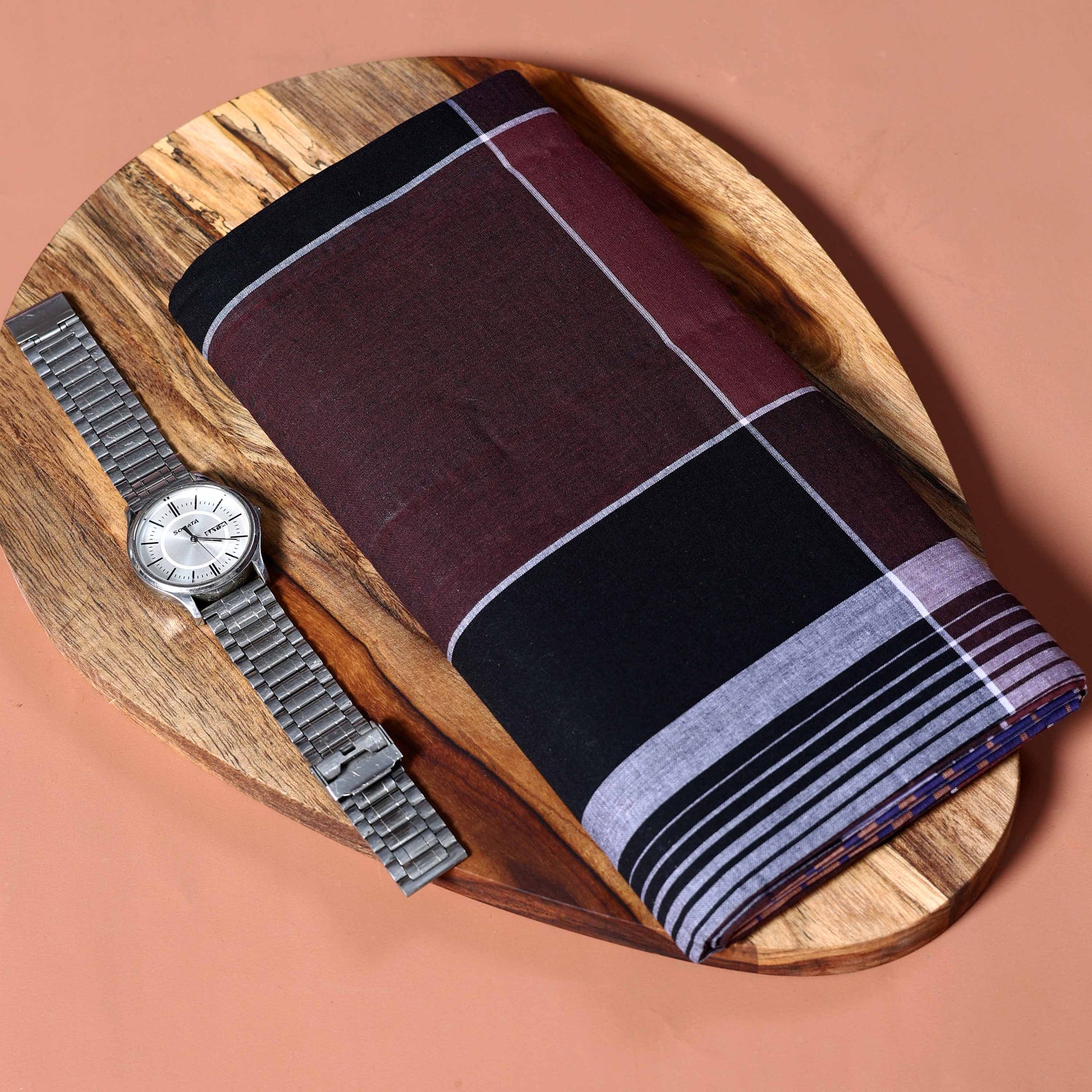 Jkt Brand Men's Premium Cotton Striped Lungi Stitched - Multi-jkt-three