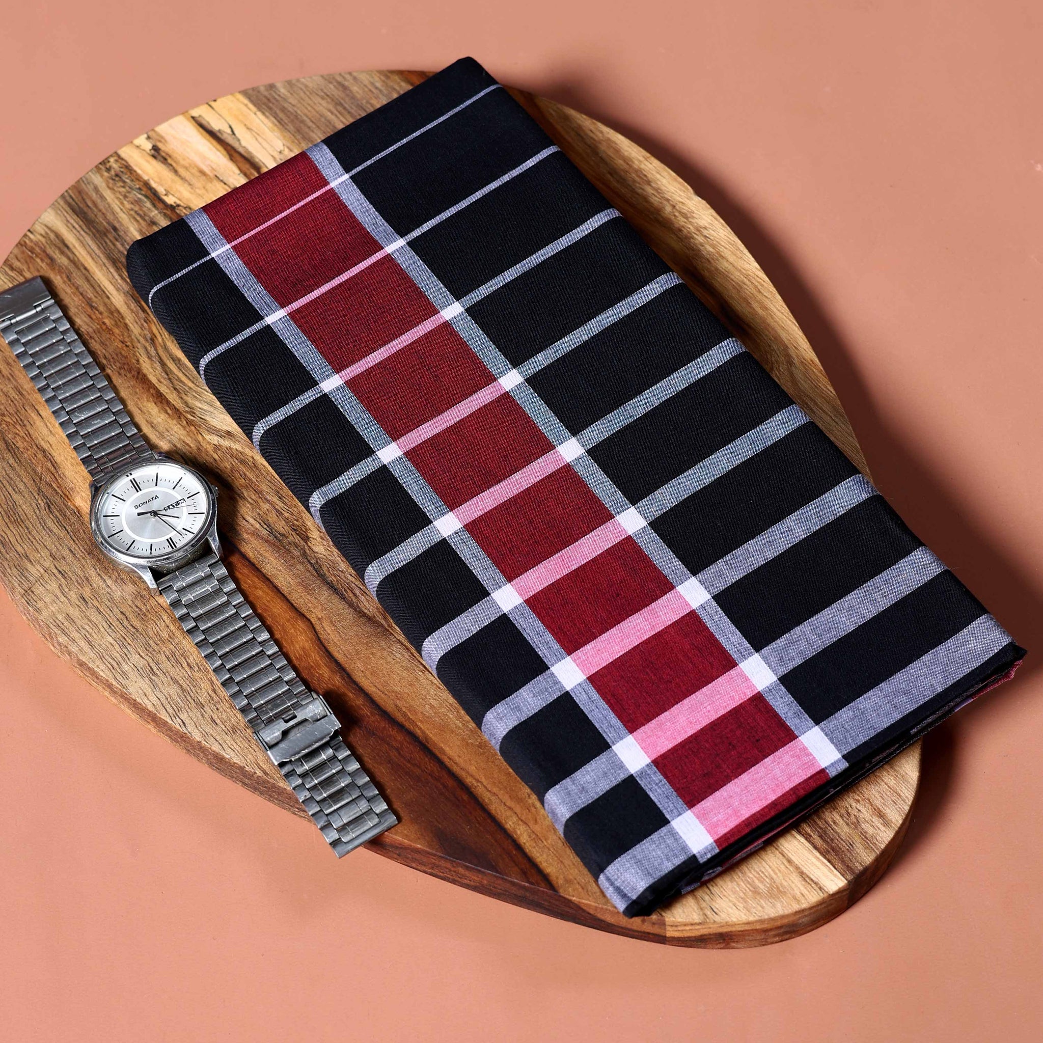 Jkt Brand Men's Premium Cotton Striped Lungi Stitched - Multi-seventeen