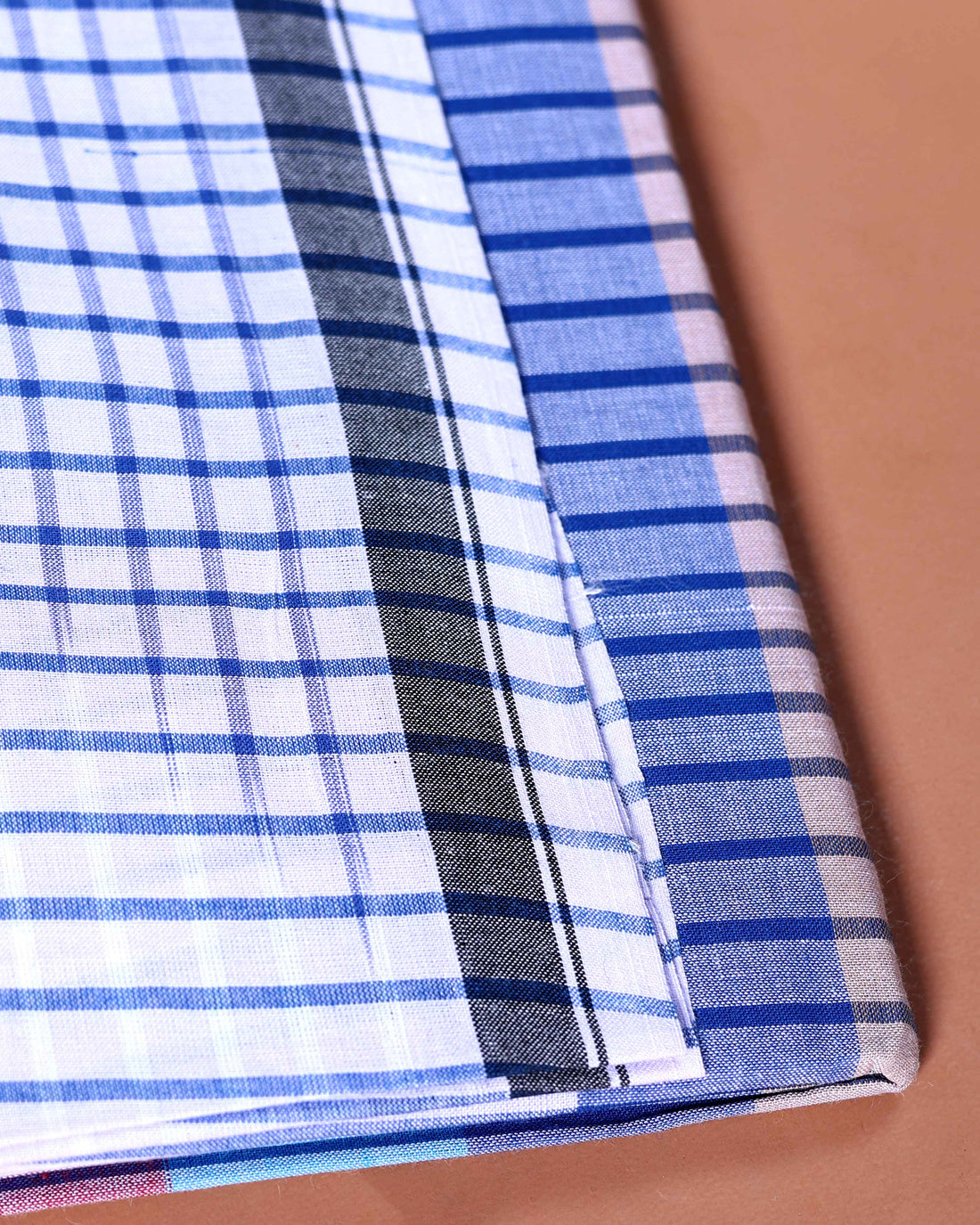 Jkt Brand Men's Premium Cotton Striped Lungi Stitched - Teal