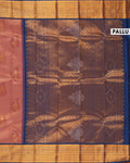 Kanchipuram Pure Silk Handloom Saree with Zari Weave and Traditional Motifs - Purple-Pallu