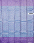Kanchipuram Pure Silk Saree with Intricate Zari Weave & Traditional Motifs - Blue-Head