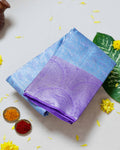 Kanchipuram Pure Silk Saree with Intricate Zari Weave & Traditional Motifs - Blue