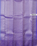 Kanchipuram Pure Silk Saree with Intricate Zari Weave & Traditional Motifs - Purple-Pallu