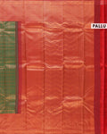 Kanchipuram Pure Silk Saree with Zari Checks and Intricate Weave Border - Red-Pallu