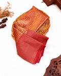 Kanchipuram Tissue Saree with Exquisite Zari Weave and Traditional Motifs -Brown