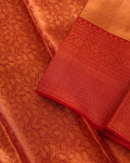 Kanchipuram Tissue Saree with Exquisite Zari Weave and Traditional Motifs -Close Up