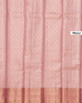 Kanchipuram Tissue Saree with Geometric Zari Weave and Intricate Temple Border - Multi-Pallu